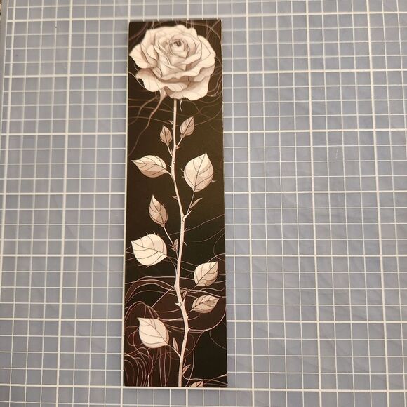 10/$10 Rose Bookmark One Sided Paper Card Stock Book Mark Bookmarker - Picture 1 of 2